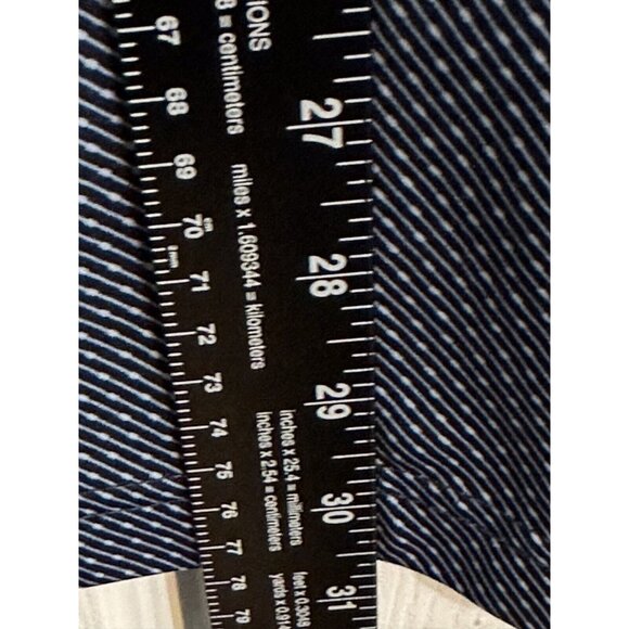 Walter Hagen 11 Majors Men's Golf Polo Shirt SZ XXL Navy Blue Small White Stripe - Picture 4 of 10